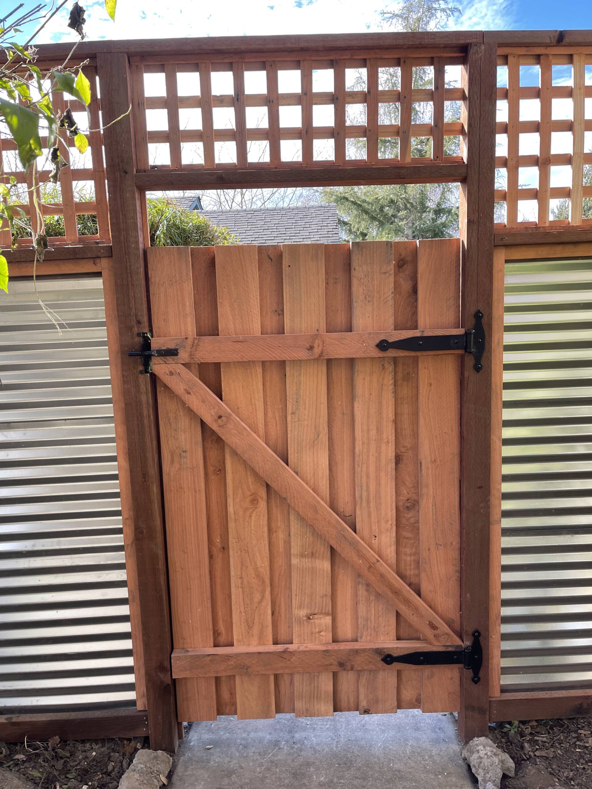 Fencing with Galvanized Panels